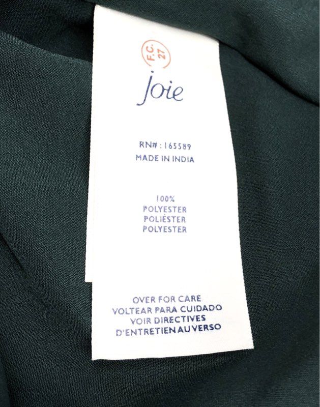 Joie Women's Arctic Animal Spot Balloon Sleeve Dress Green NWT Sz XXL