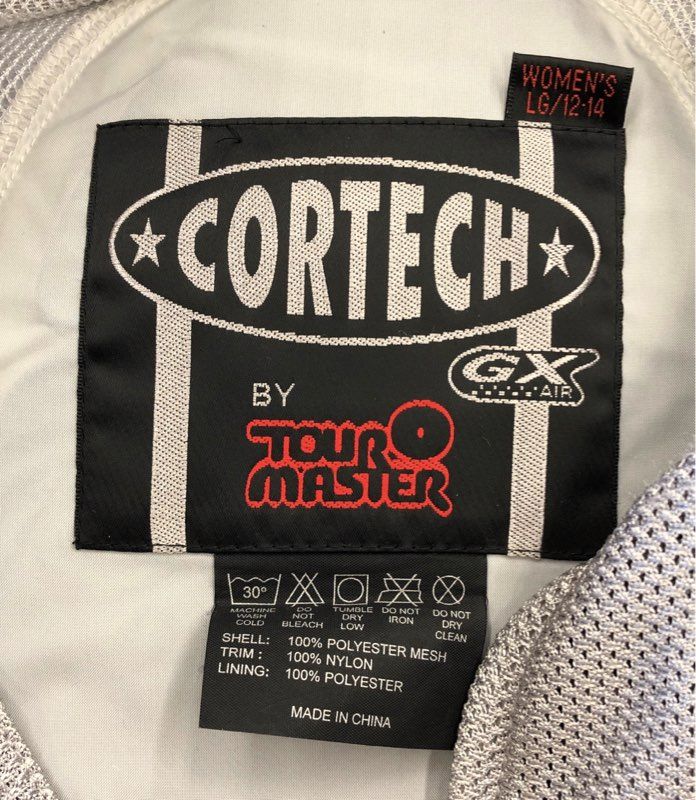 Cortech Tour Master Women's GX Air Motorcycle Jacket Gray Mesh Riding Sz L