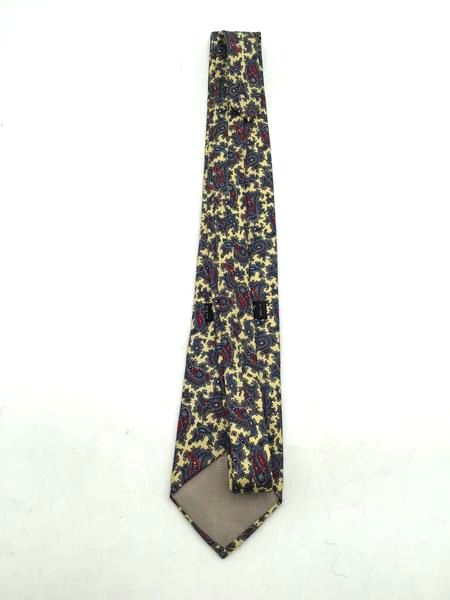 Christian Dior Men&#39;s Yellow Paisley Silk Pointed Tie One Size With COA