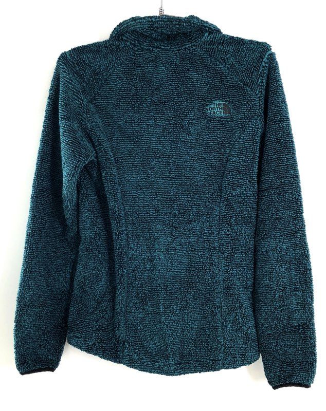 The North Face Women's Osito Fleece Jacket Teal Blue Full Zip Fuzzy Sz XS