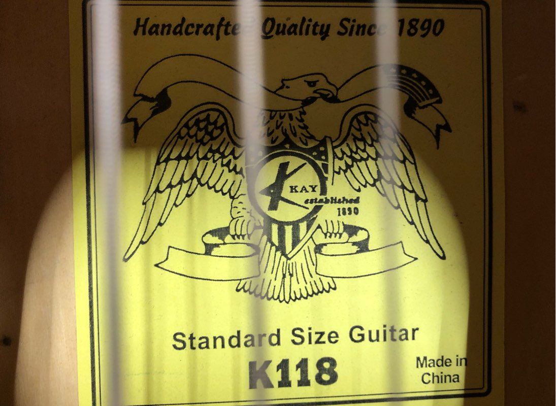 Kay K118 Brown 6-String 19-Frets Acoustic Guitar