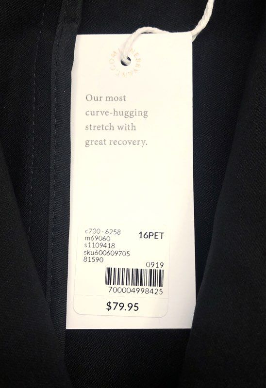 Lane Bryant Women's Black Sexy Stretch Bryant Blazer Single Button NWT Sz 16P