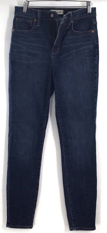 Madewell Women's 11" High-Rise Skinny Jeans Dark Medium Wash Set of 2 Sz 26