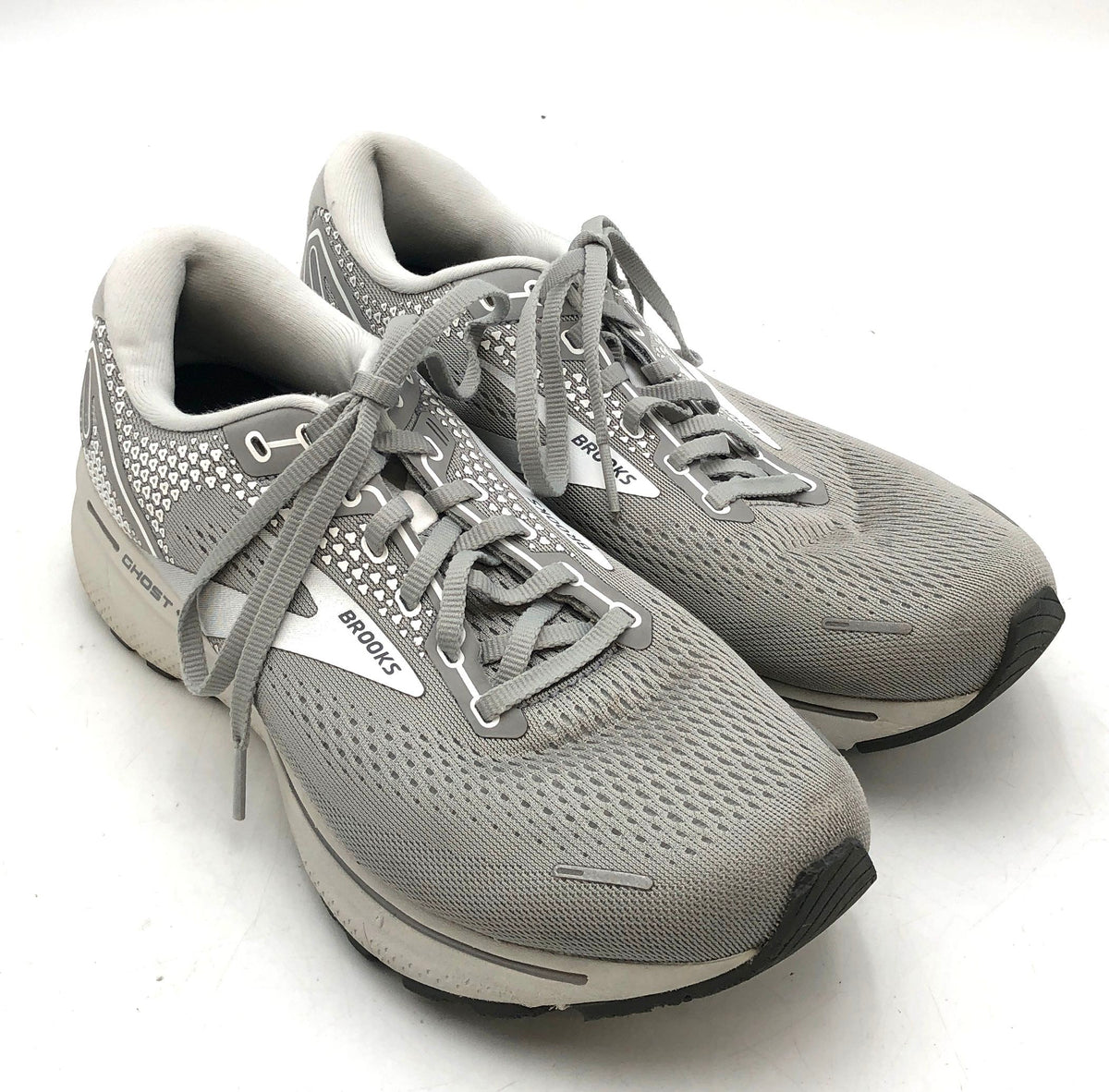 Brooks Ghost 14 Grey White Women's Running Shoes Size 10.5 Wide
