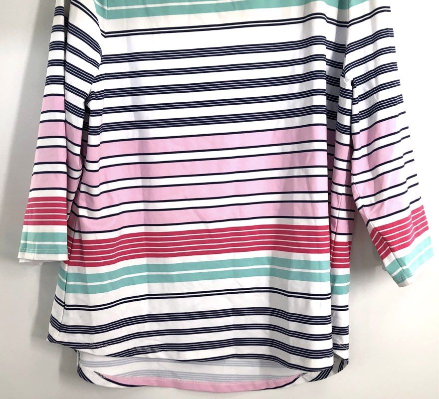 Tommy Bahama Women's Aubrey Sunset Shore IslandZone Striped UPF 30 NWT Sz XL