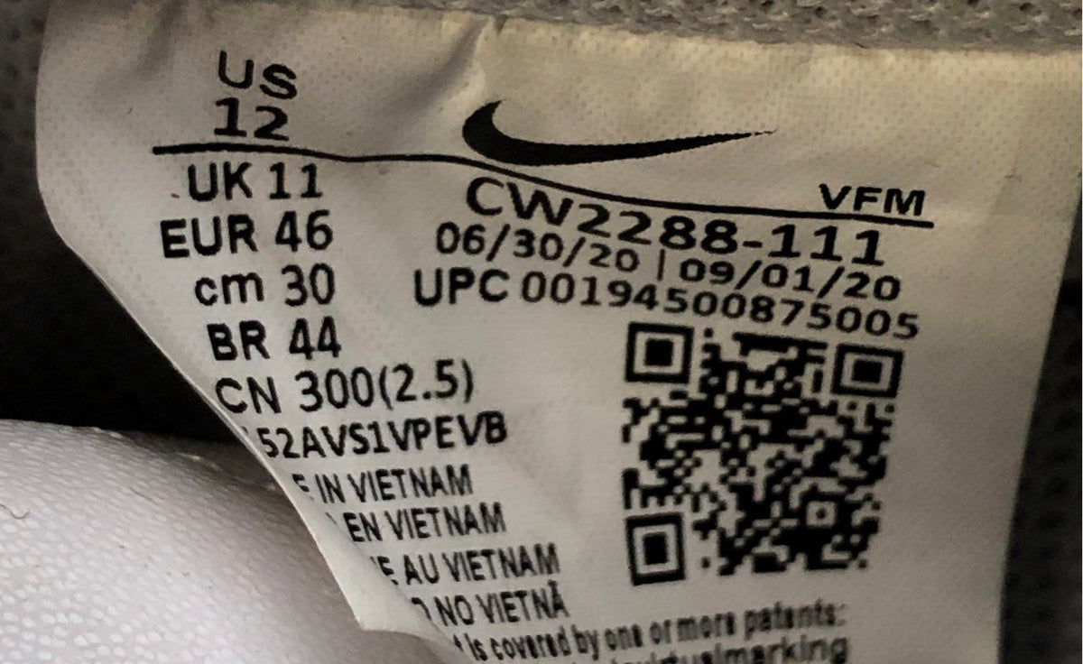 Nike Air Force 1 '07 Low Triple White Sneakers Men's Size 12 CW2288-111