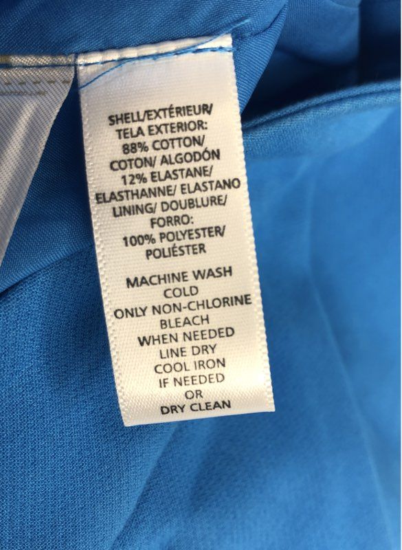 LOFT Women's Blue Button Front Mini Skirt Cotton Blend Sz 10 NWT