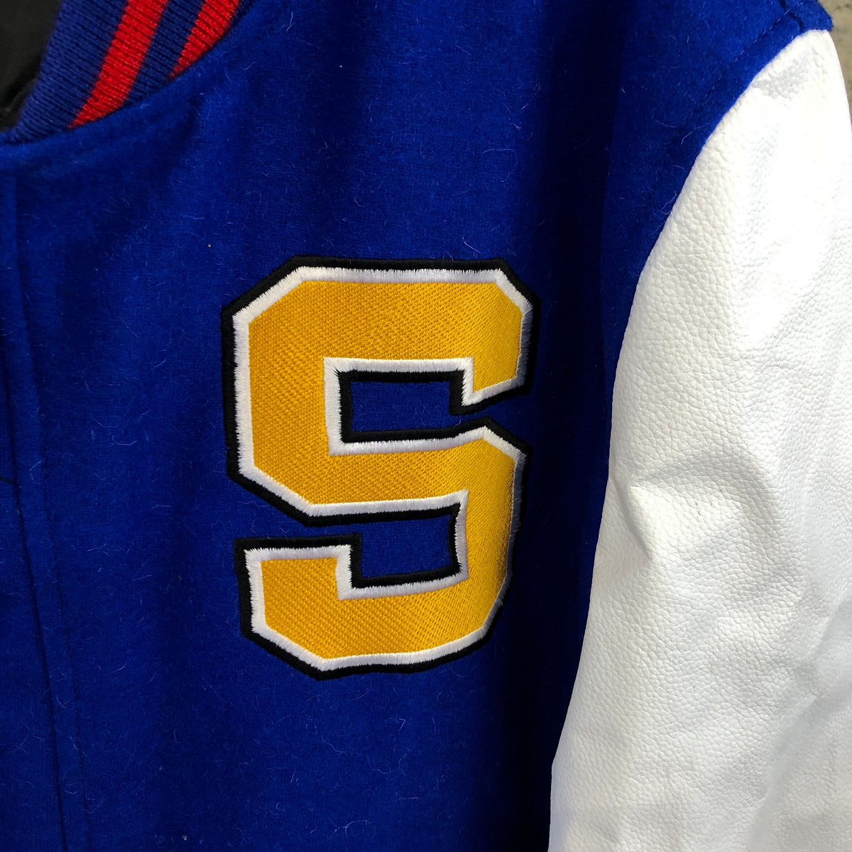 Sega Sonic the Hedgehog 2 Men's Blue/White Varsity Jacket - Size XL