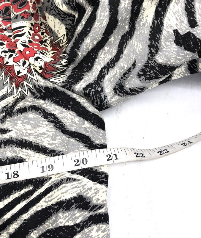 City Girl Nancy Bolen Women's Zebra Paisley Sequin Zip Up Jacket NWT Sz S
