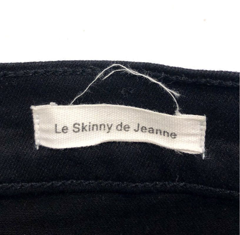 FRAME Women's Black Le Skinny de Jeanne Jeans Raw Released Frayed Hem Sz 27