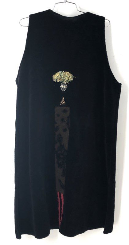 Lee Andersen NWT Women's Masque Vest Tunic Black Art to Wear Embellished Sz 2