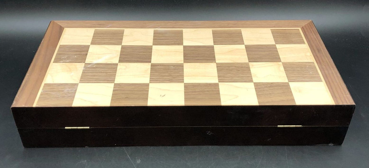 Bivomon Chess Set in Wooden Case with Metallic Pieces