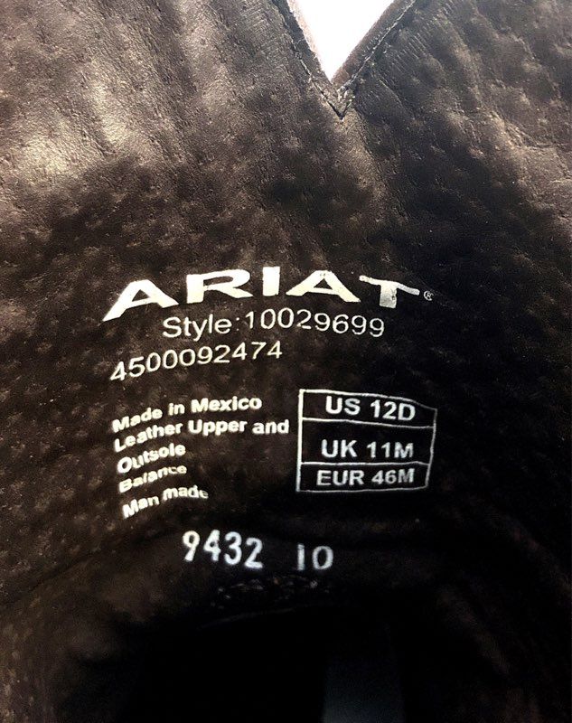 Ariat Circuit Patriot Brown Leather American Flag Western Boots Men's Size 12D