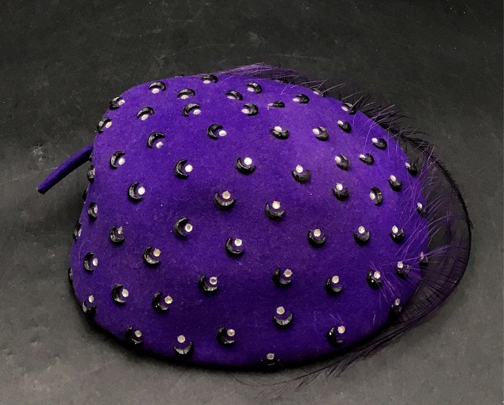 Vintage Excello Women's Purple Pillbox Hat