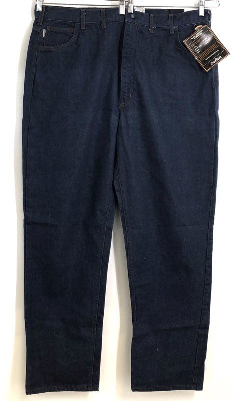 Carhartt Men's Flame Resistant FR Jeans Dark Wash FRB150 Made in USA NWT 46x36