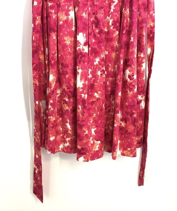 Dana Buchman Women's Pink Hibiscus Floral Sleeveless Cotton Dress NWT Size 14