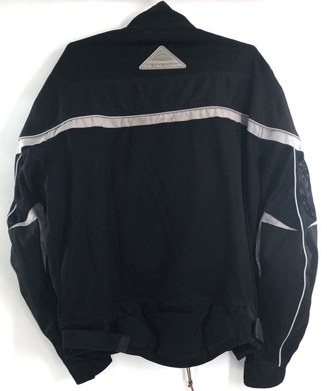 Tour Master Men's Draft Black Mesh Motorcycle Riding Jacket Reflective Sz L 44
