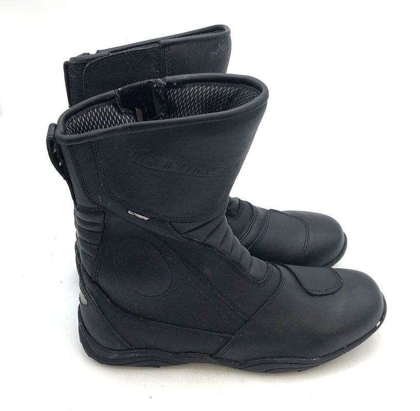 Tourmaster Solution 2.0 Waterproof Black Motorcycle Boots Men's Size 10 EU 44