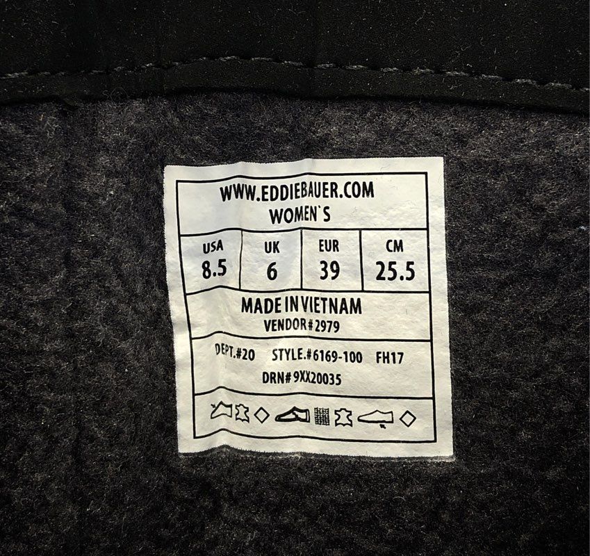 Eddie Bauer Women's Black Suede Knee High Zip Comfort Boots Size 8.5