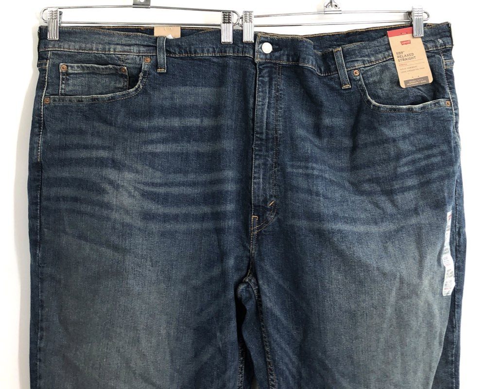 Levi's Men's 559 Relaxed Straight Blue Stretch Denim Jeans NWT Sz 52x32