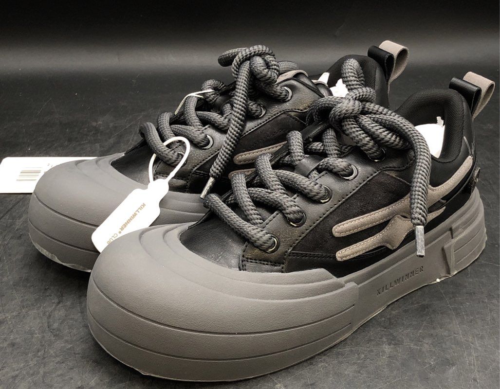 KillWinner Smile Life Series Black Grey Chunky Low Top Sneakers NWT Size 10.5