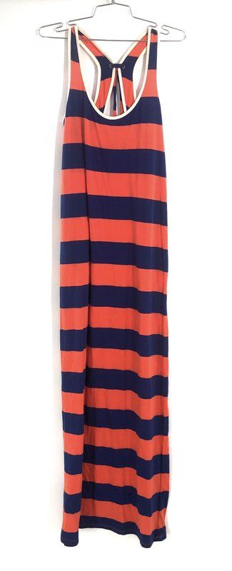 Sperry Top-Sider Women's Maxi Dress Red Navy Striped Racerback Sz XS NWT