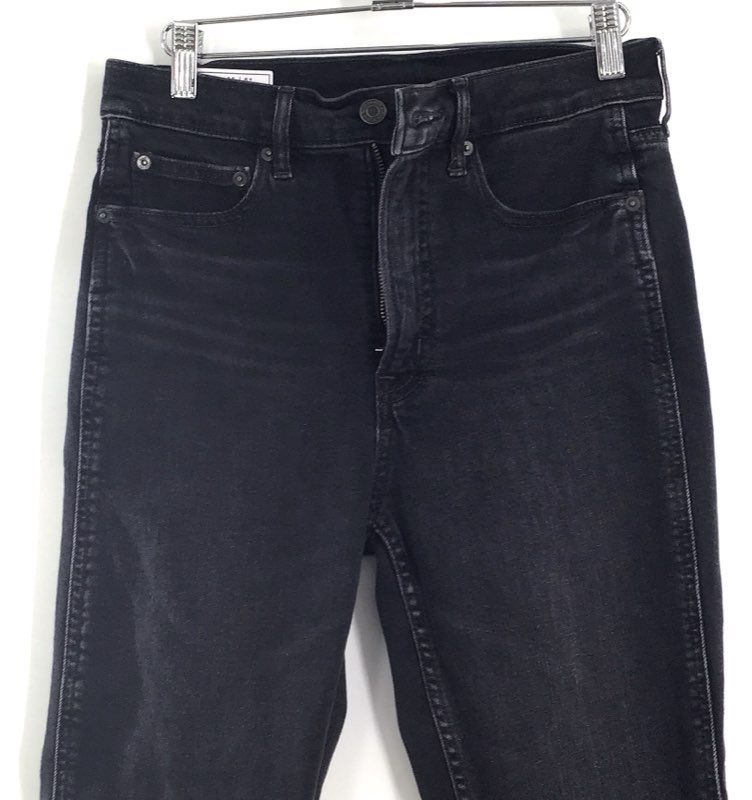 Gap Women's Black Vintage Slim High Rise Jeans Raw Hem Cropped Sz 28/6