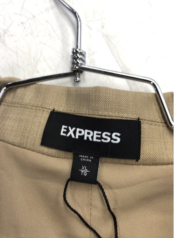 NWT Express Tan Double Breasted Cropped Blazer Women's Size XL