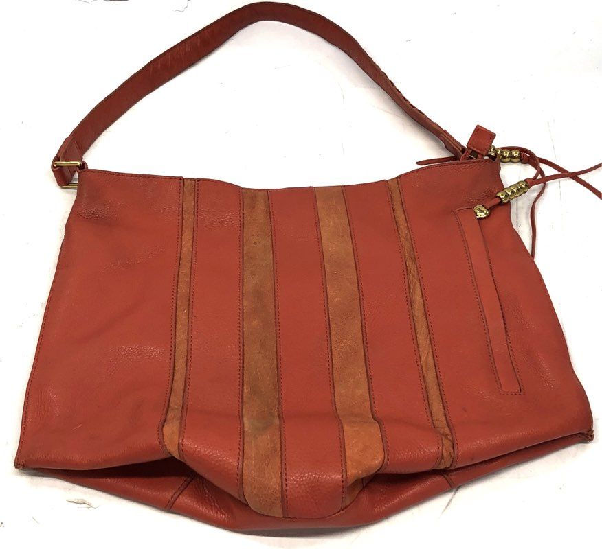 Hobo The Original Burnt Orange Leather Shoulder Bag Purse Lot of 2
