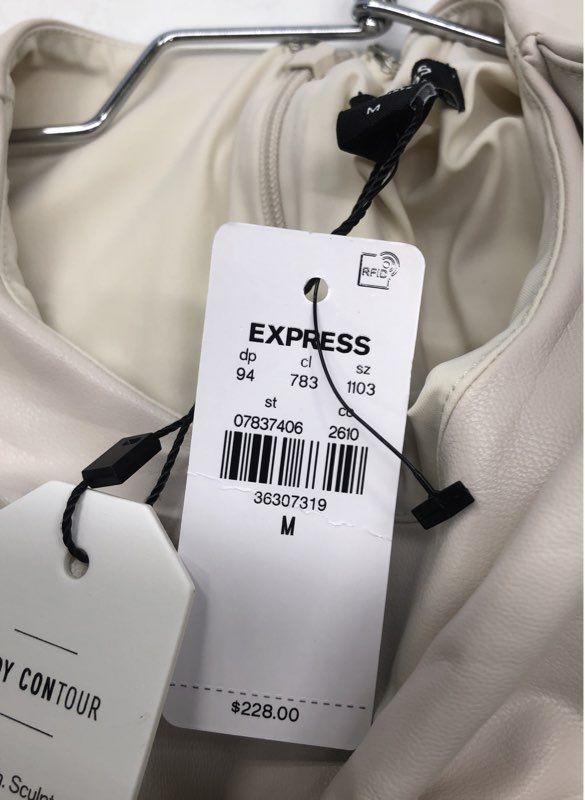 Express Women's Body Contour Faux Leather Dress Lot of 2 Sz M NWT
