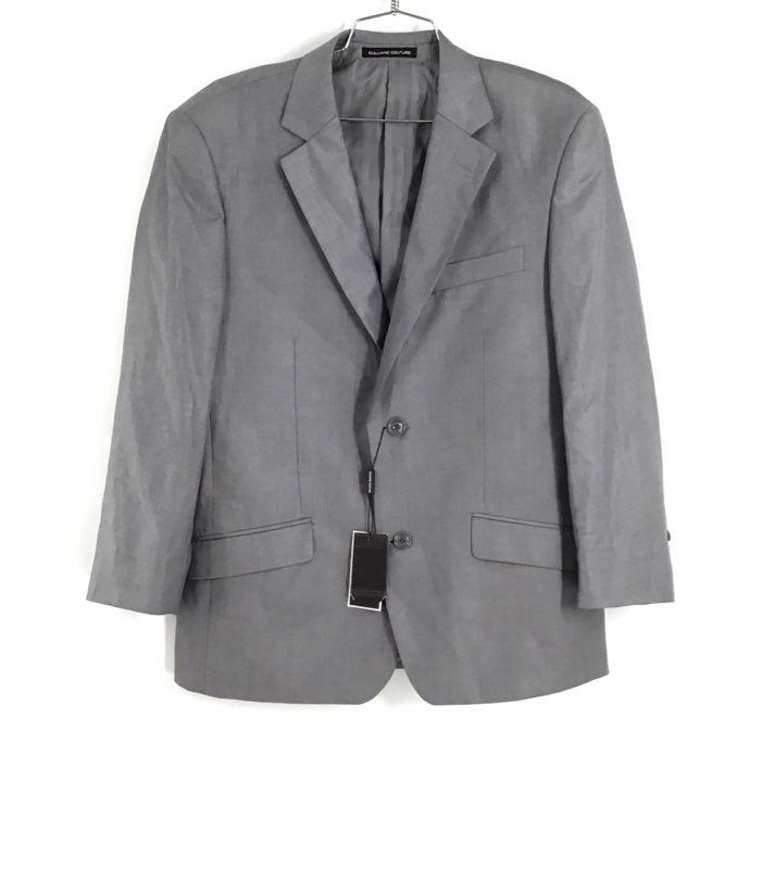 NWT Gulliano Couture Men&#39;s Gray Notch Lapel Single-Breasted Blazer - Size 38/32R