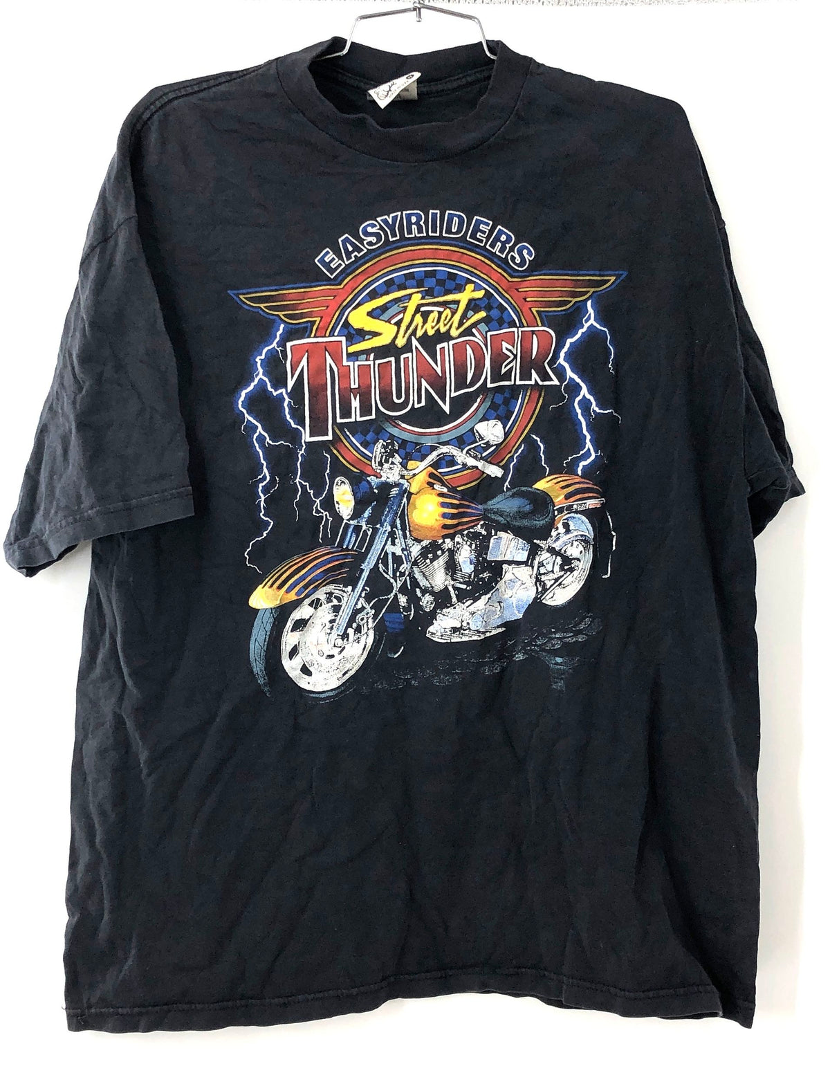 Vintage 90s Easyriders Street Thunder Motorcycle T-Shirt Single Stitch USA Sz XL