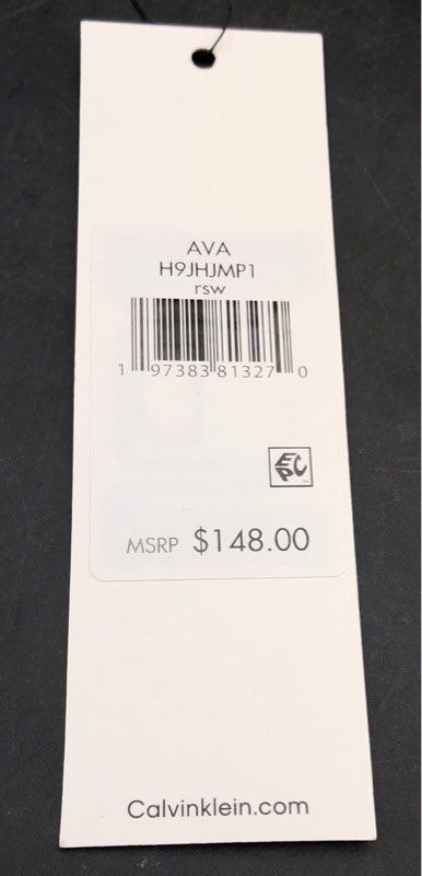 NWT Calvin Klein Rose White Logo Print Top Handle Bag