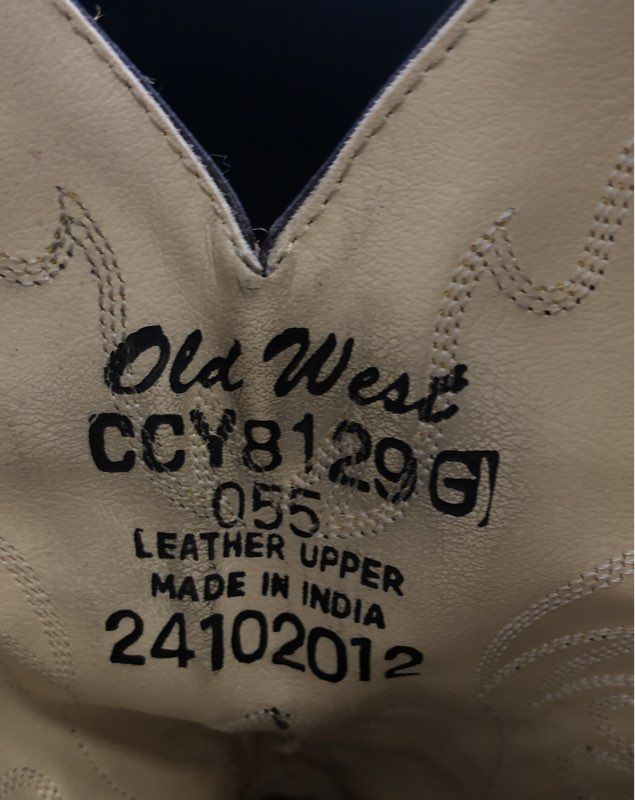 Old West Women's Brown Leather Western Boots - Size 5.5