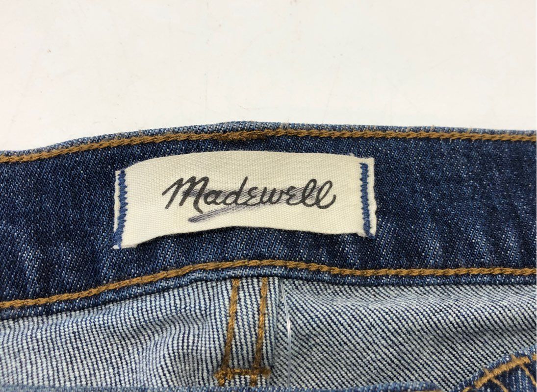 Madewell Women's The Slim Boyjean Blue Raw Hem Stretch Denim NWT Sz 25