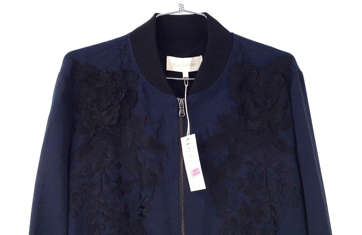 NWT Mika Mindel Women's Blue Bomber Jacket - Size L