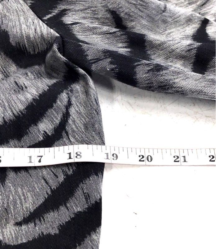 NWT White House Black Market Women's Black Gray Tiger Motorcycle Jacket - Size 8