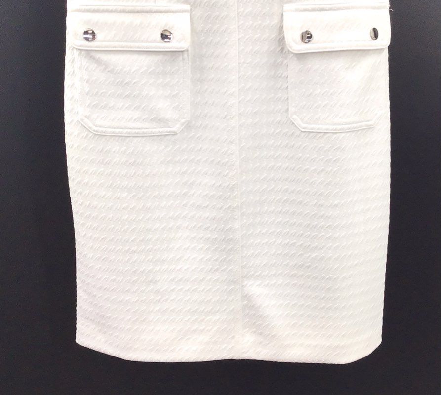 Tommy Hilfiger Women's White Textured Sleeveless Sheath Dress NWT Sz 8