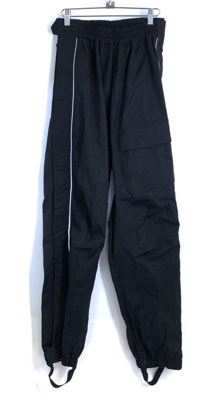 Vintage Y2K Harley-Davidson Black Riding Overpants Reflective Side Zip Sz S