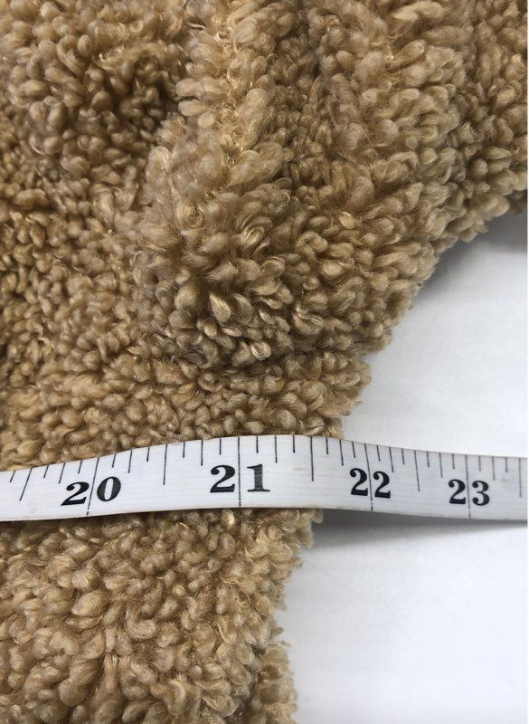[BLANKNYC] Women's Tan Teddy Sherpa Shacket Jacket Woah Nelly Snap Front Sz XS