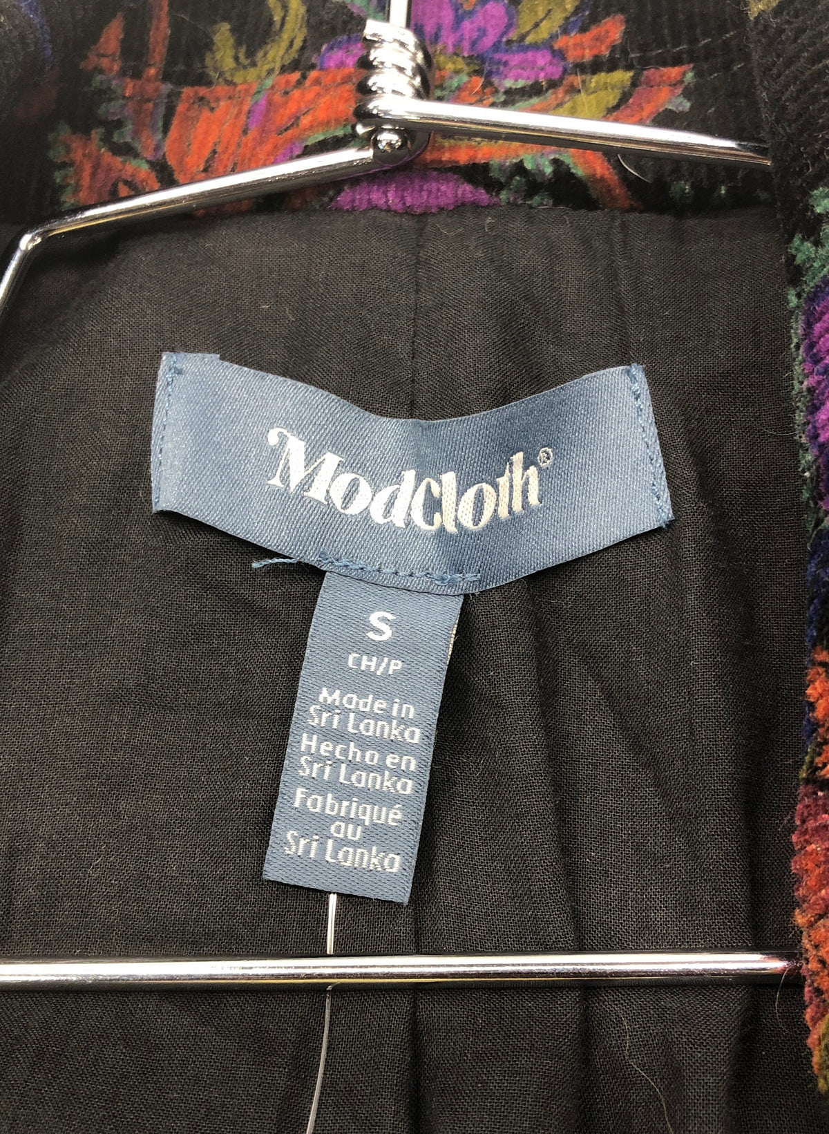 ModCloth Women's Black Floral Paisley Corduroy Blazer Jacket NWT Size S