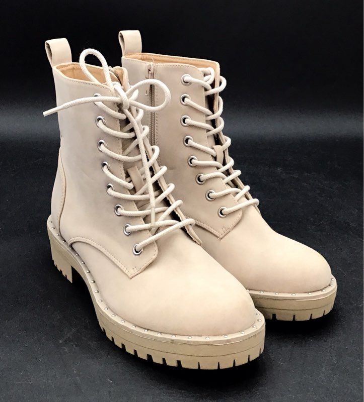 Dolce Vita Women's Opalus White Combat Boots - Size 6.5