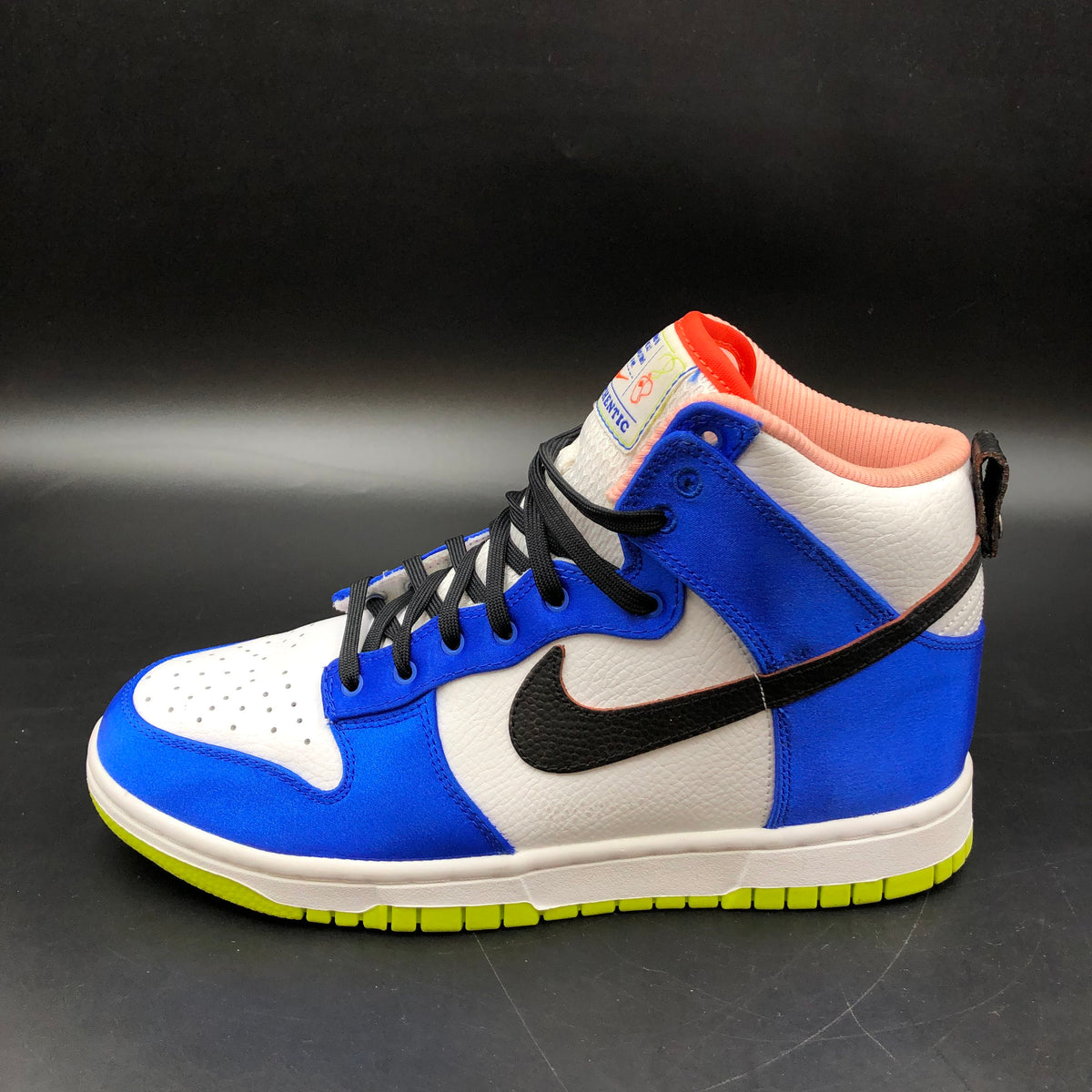 Nike Dunk High Blue Satin Women's Sneakers COA Size 8.5