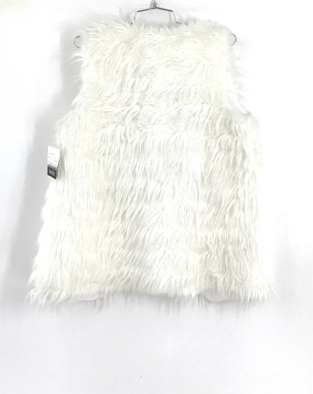 NWT Kensie Women&#39;s White Faux Fur Vest - Size Small