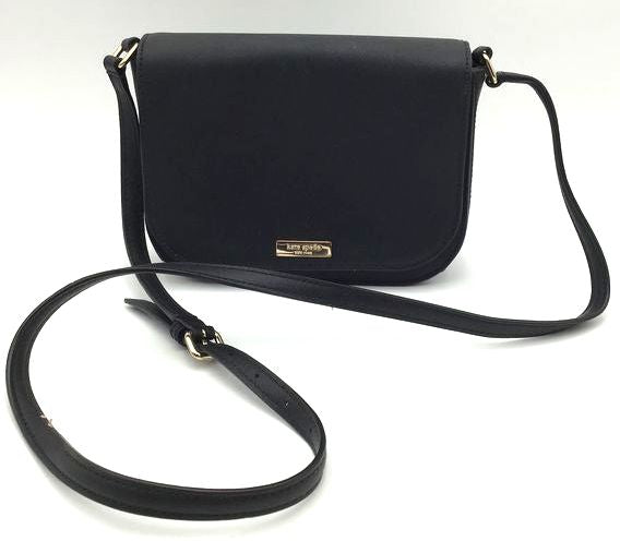 Authentic Kate Spade New York Black Leather Luxury Crossbody Bag - COA Included