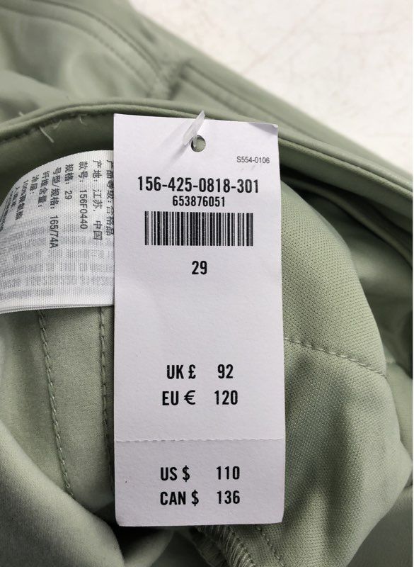 NWT Abercrombie & Fitch Women's Sage Green 90s Straight Ankle Pants - Size 29/8