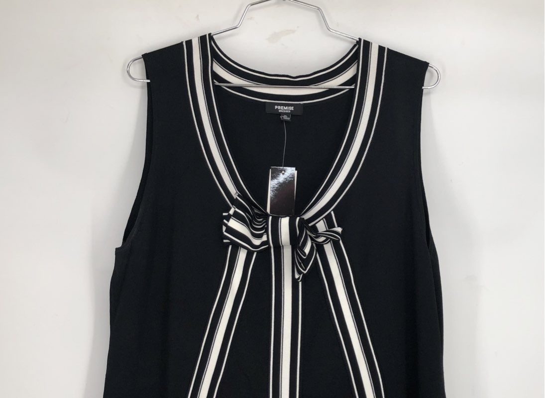 NWT Premise Women's Black Bleach White Shift Dress - Size XL