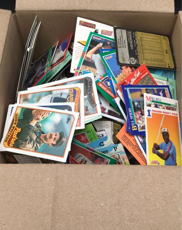 6.5 Lbs. Lot Of Baseball MLB Cards. Medium Box, Unsorted