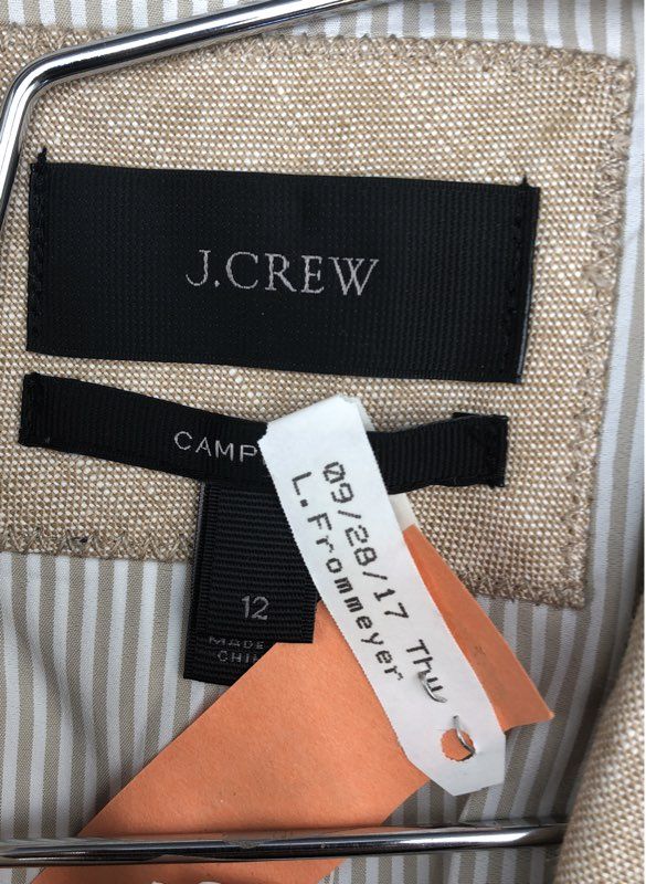 NWT J. Crew Women's Tan Blazer - Size 12