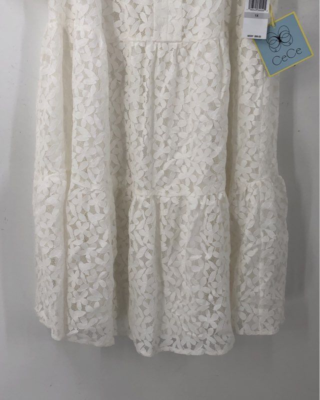 NWT Cece Women's Ivory A-Line Dress - Size 1X